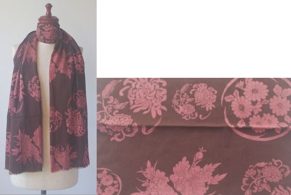 コットン ガーゼ ストール 和柄 大判 花柄 春 春夏 夏 綿ストール 綿