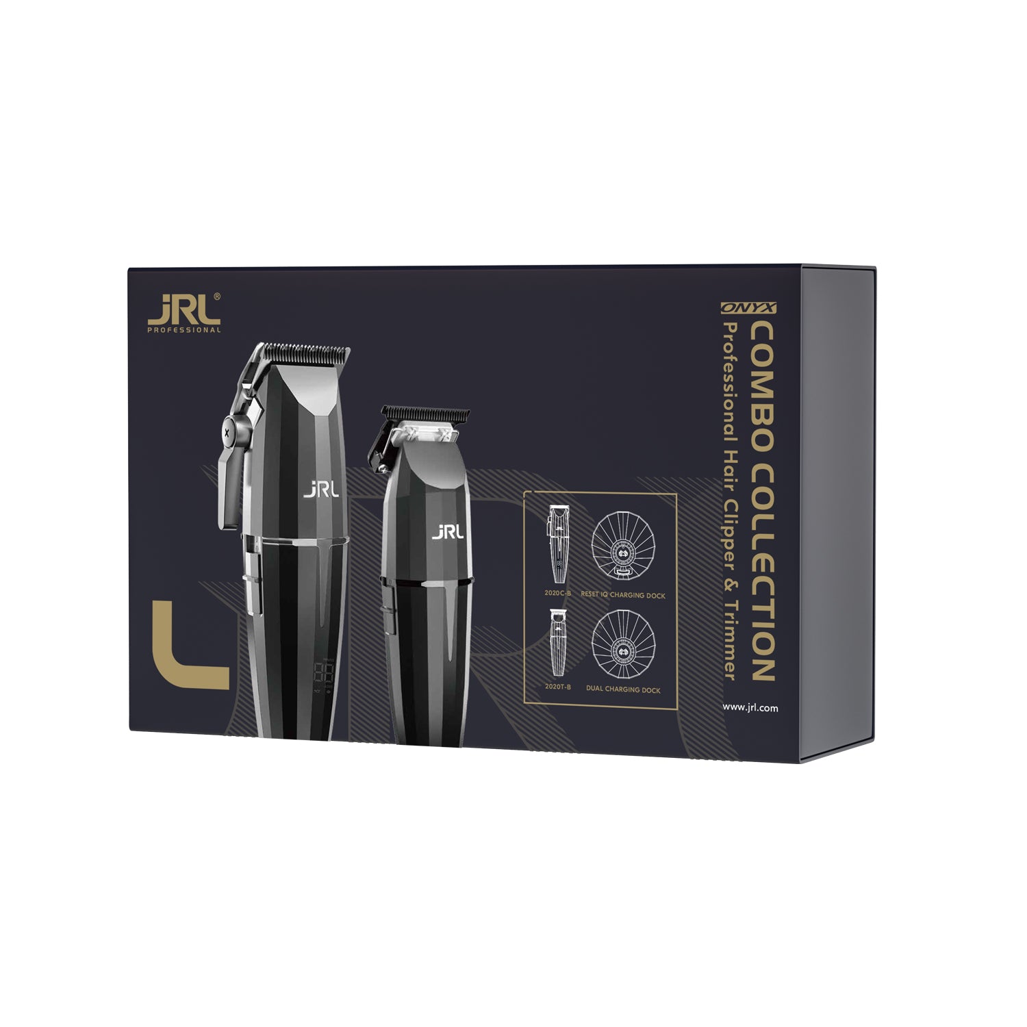 JRL Onyx Collection #1 – Pro Cordless Clipper & Trimmer Combo Set