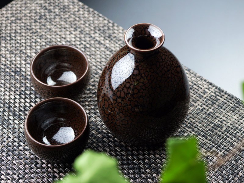 有田焼】酒器セット 龍鱗油滴天目
