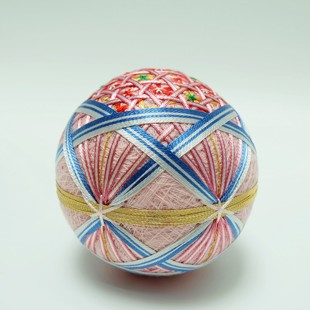 加賀てまり 二つ菊（中）紅｜加賀てまり｜オンラインショップ