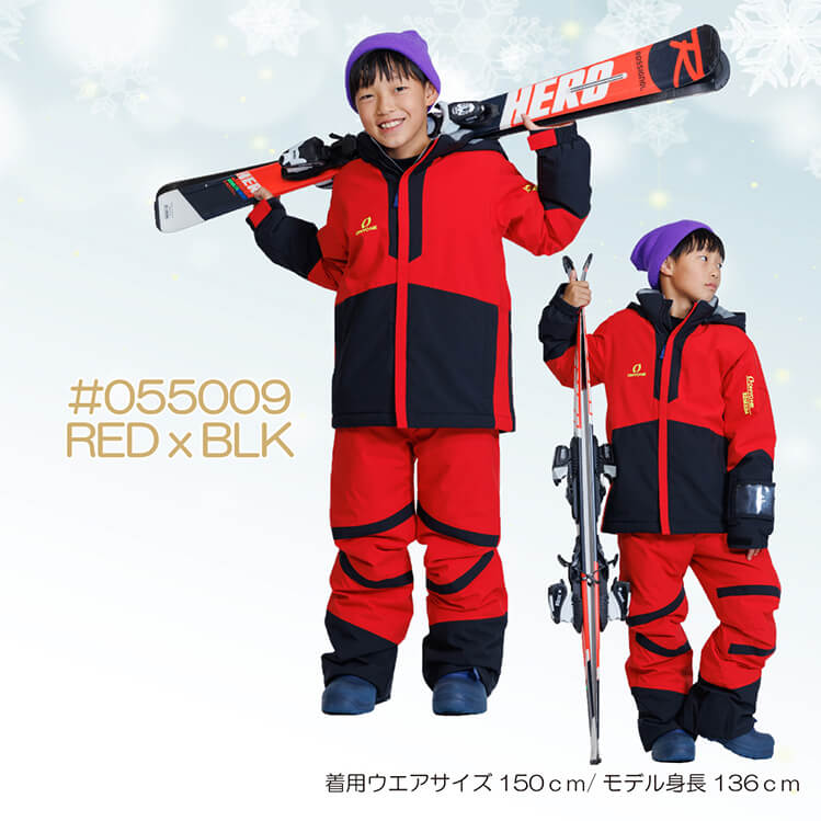 DESCENTE 子ども用スキーウェア 赤黒 DESCENTE Move Sport 140 子ども