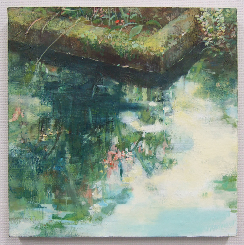 油彩 油絵 【杉山青樹路 】 「横浜本牧 三溪園」 「美術年鑑」掲載作家