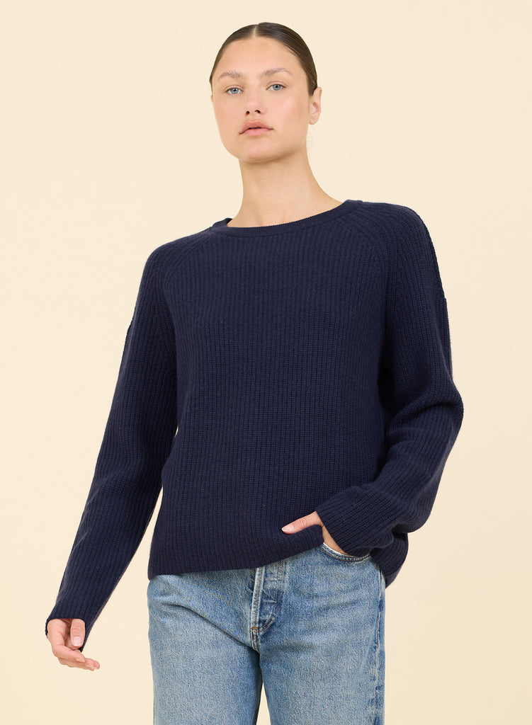 Pacific Cashmere Pullover - Navy – One Grey Day