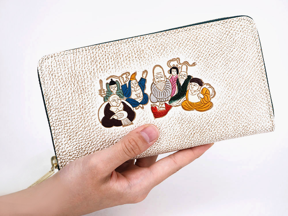 七福神 ぐるっとファスナーの長財布［t］