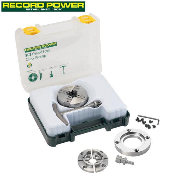 売り尽くし】レコードパワーチャック SC3 (1”x8tpi ダイレクトスレッド