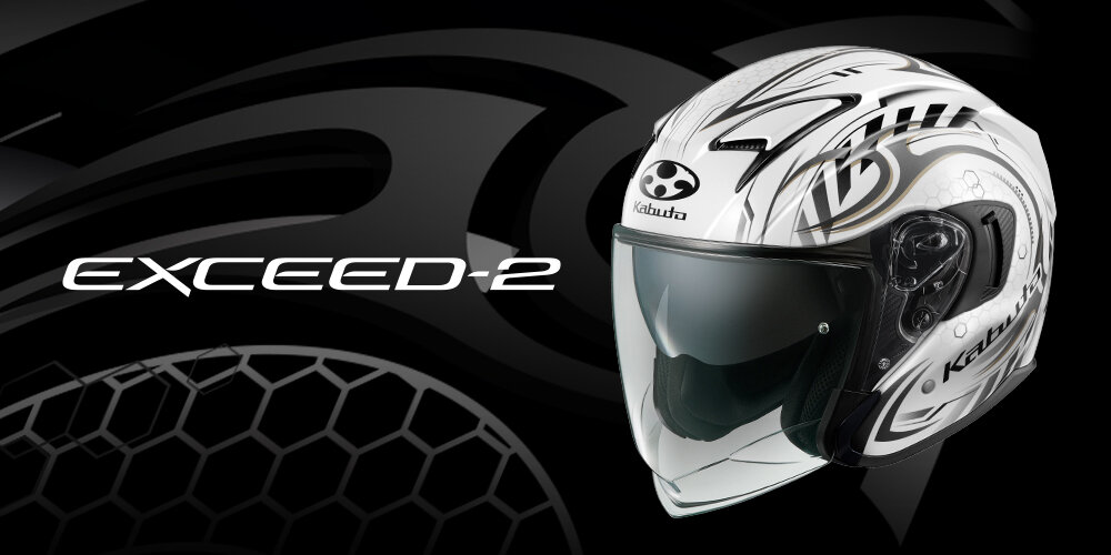 新製品】エアロシールドを搭載した新オープンフェイス「EXCEED-2」に近