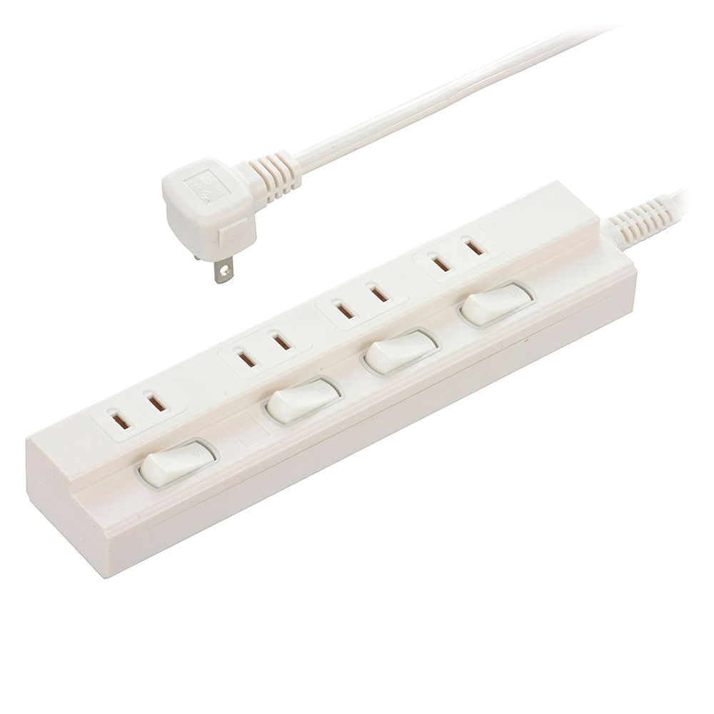 節電タップ 4個口 1m [品番]00-1411｜株式会社オーム電機