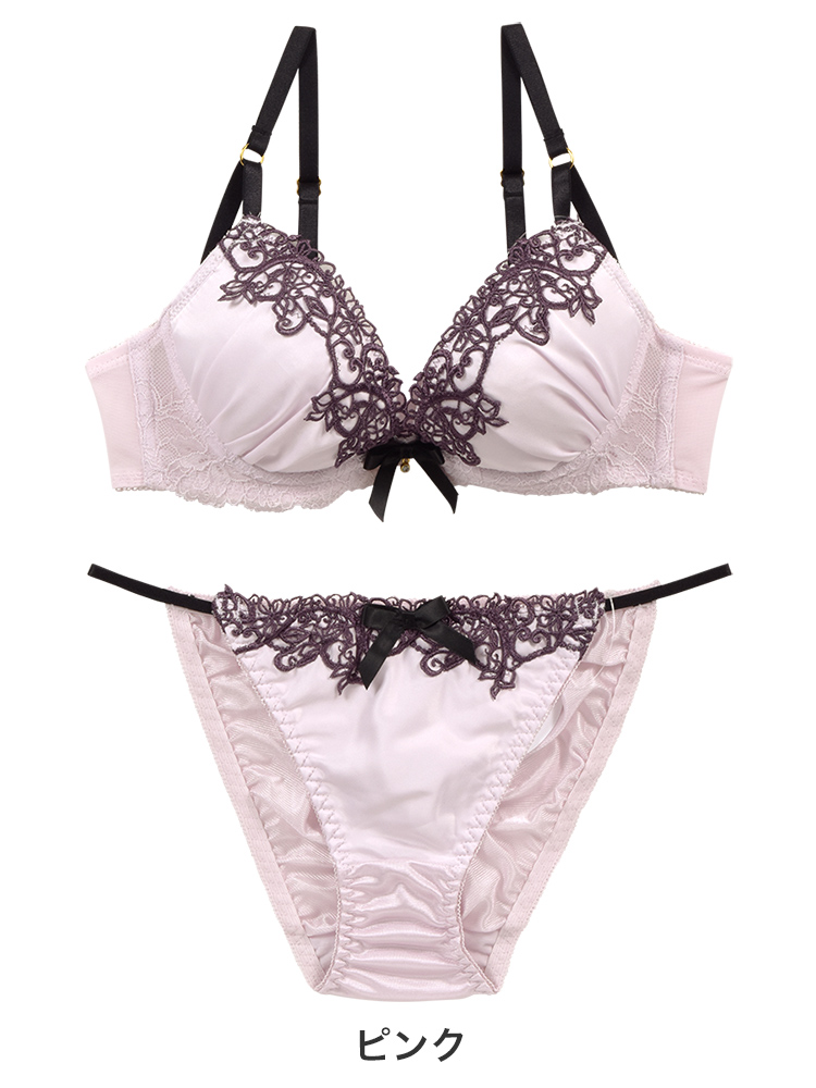 327254｜COCO Linge ビューティフルサテン ブラセット ABCDEFカップ