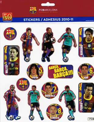 バルセロナ 10/11、11/12 Barcelona Panini社ステッカー オフィシャル