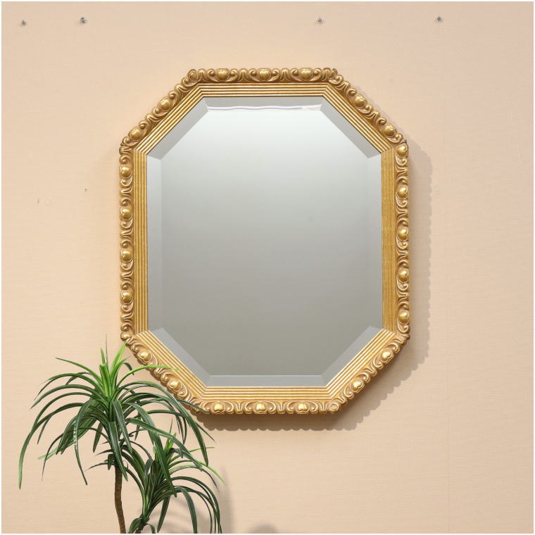 アンティーク鏡＊石膏＊ゴールド LuxHomez 32 in. W x 30 in. H