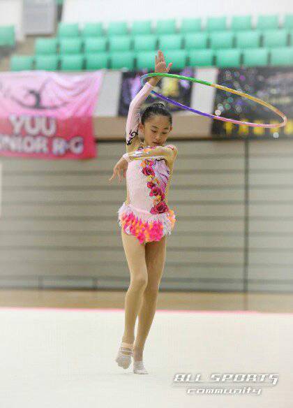 新体操レオタード C様／ピンク系のキュートでゴージャスな競技用衣装