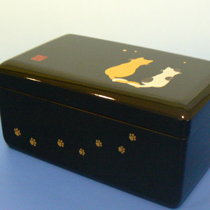 在庫処分の為 50％オフ】30弁会津塗り小物入れオルゴール 小 （黒