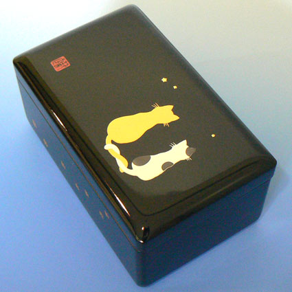 在庫処分の為 50％オフ】30弁会津塗り小物入れオルゴール 小 （黒