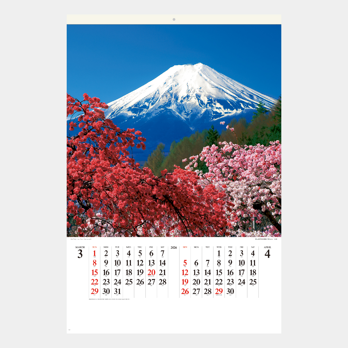 SB-250 【フィルム】富士山2026年版の名入れカレンダーを格安で販売