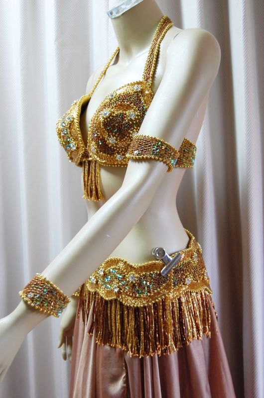 Şaban Gökベリーダンス衣装 フリンジ付き黒 Şaban Gökベリーダンス衣装