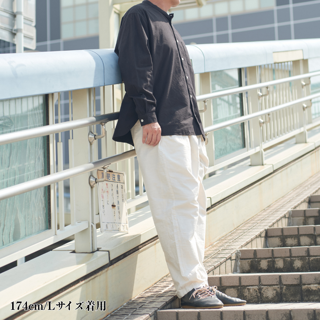 OSOCU＞知多木綿 無漂白無染色 バルーンパンツ 「ヨハク」
