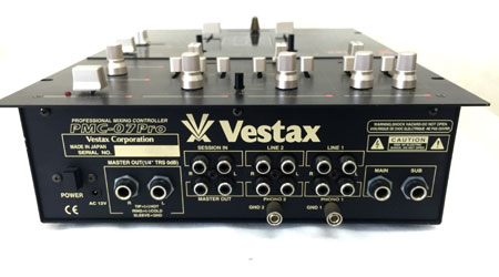 中古品】Vestax/DJミキサー/Pmc07Proブラック☆イノフェーダー付き -DJ