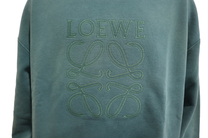 ロエベ ミディアムウェイト 長袖スウェット ダークグリーン