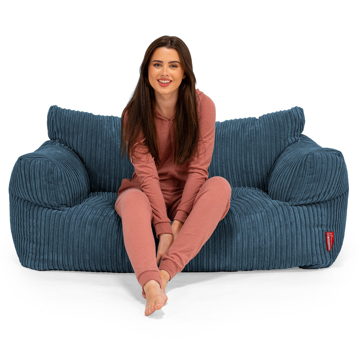 LoungePug ジョセフィンビーズソファ-クラシックコーデュロイネイビー