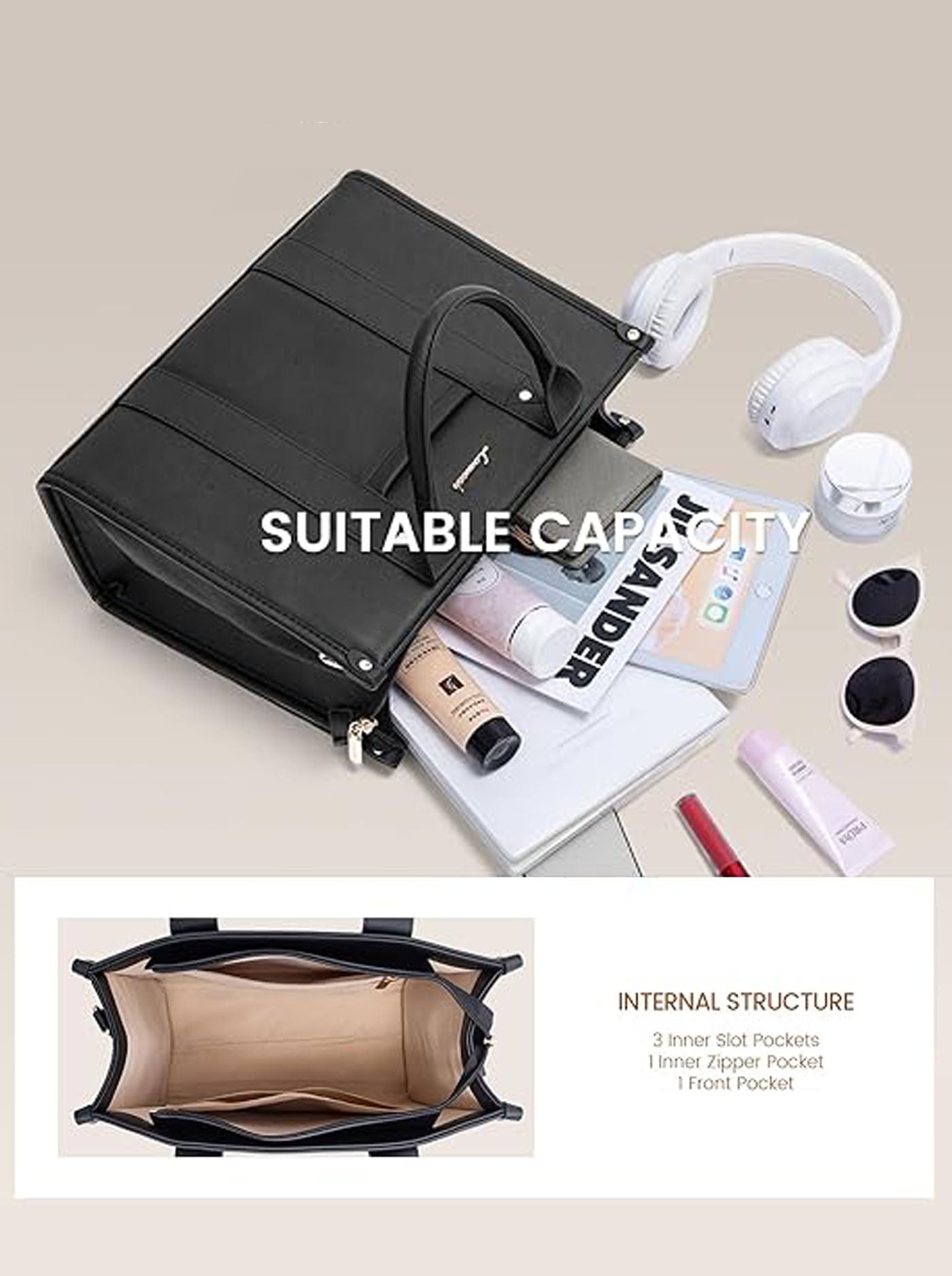 LOVEVOOK Vegan Leather Handbag & Tote 13