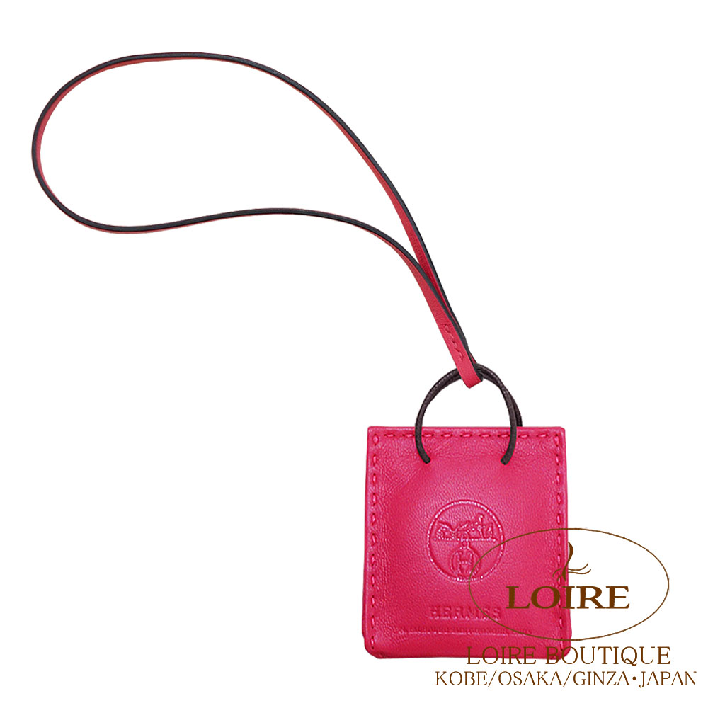 エルメス サックオランジュ　チャーム エルメス<br>サック オランジュ チャーム<br>フュー<br>ラムスキン