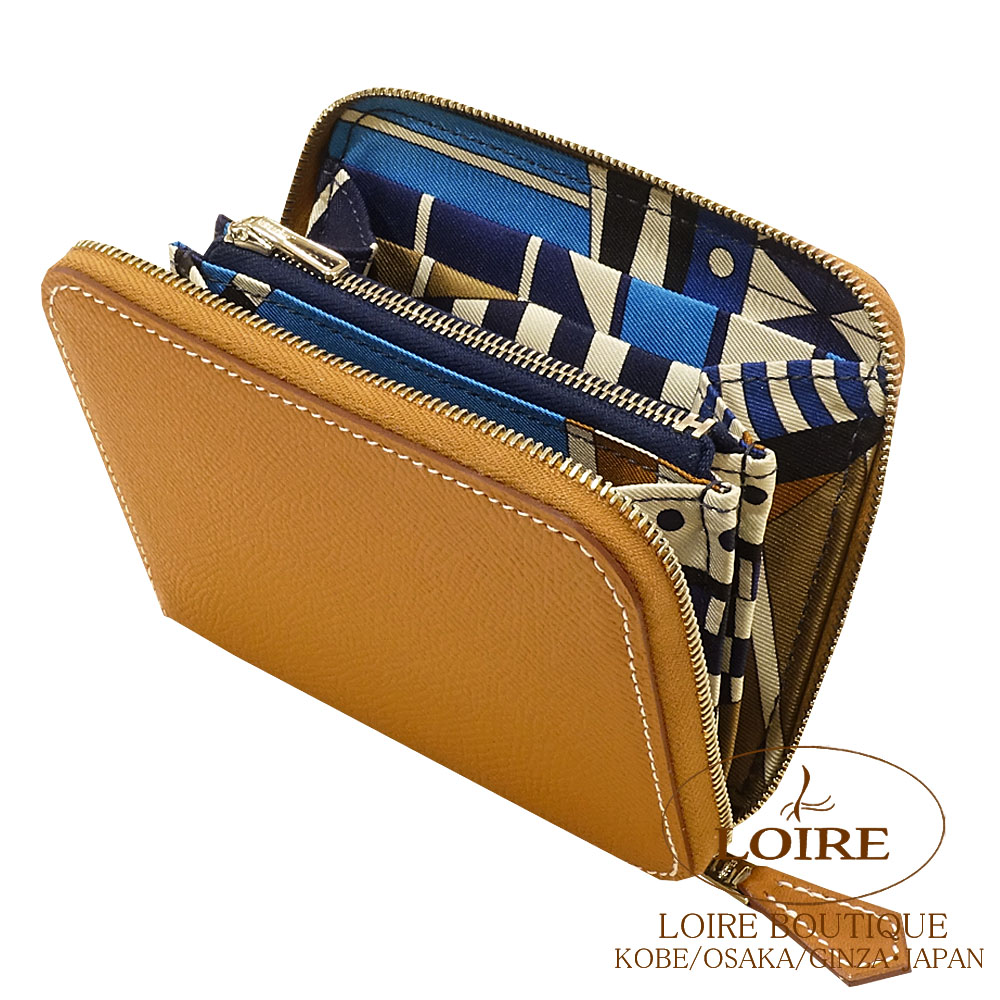 エルメス　財布　シルクインコンパクト　ゴールド エルメス アザップ シルクイン コンパクト ゴールド/ ヴェールフィズ