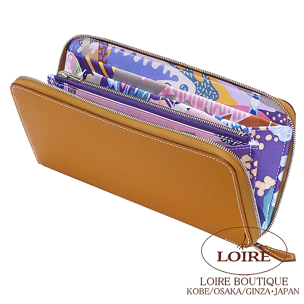 国内正規品　エルメス財布　シルクイン　ロング　アザップ　ロング　超入手困難　箱付 エルメス Hermes HERMES 長財布 アザップ シルクイン ロング AZAP