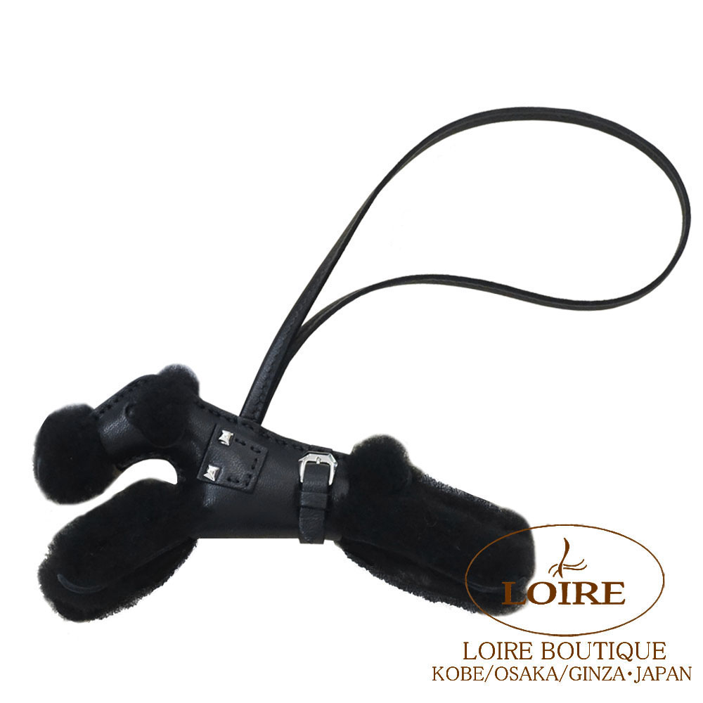 ❣️エルメス❣️HERMES✨パンクバディチャーム極美品 エルメス<br>バディ パンク チャーム<br>クロ<br>アニオン×ムートン