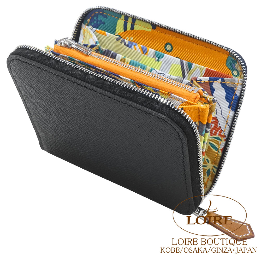 エルメス アザップ シルクイン コンパクト HERMES（エルメス） アザップ シルクイン コンパクト ブラック/ カシス