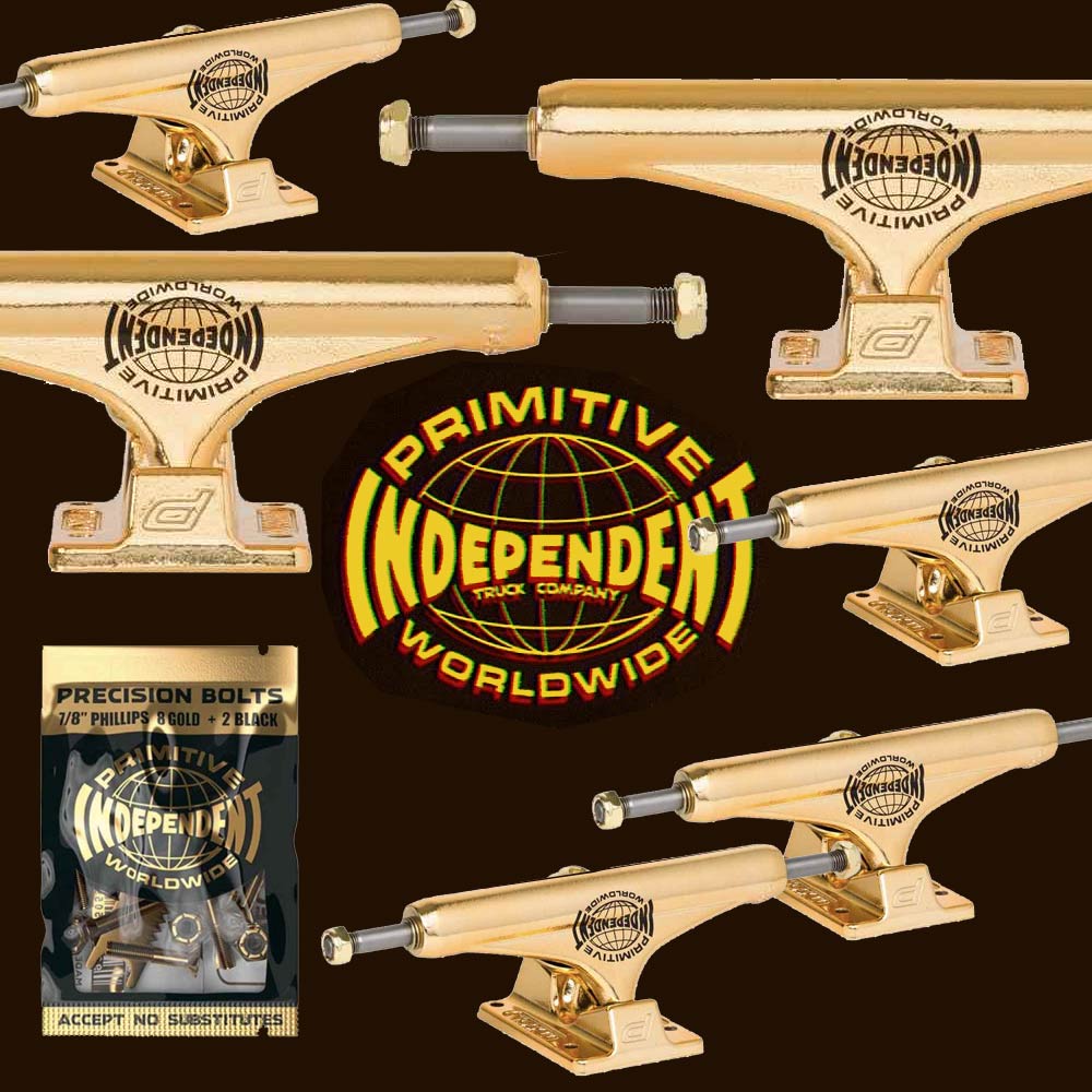 Independent X Primitive Mid 149mm Gold - CalStreets BoarderLabs