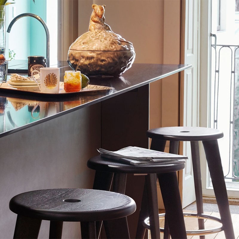 Vitra - Tabouret Haut stool dark oak