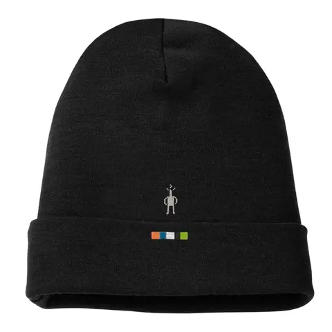 サーマルメリノ リバーシブルカフドビーニー(ブラック): スマート