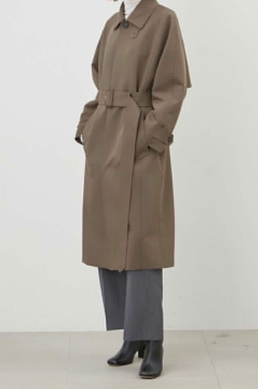 MIESROHE - サステナコクーントレンチコート(カーキ)ポリエステル100