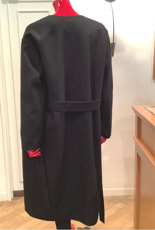 Theory - Luxe New Divide Collarless Coat / ノーカラーロングコート