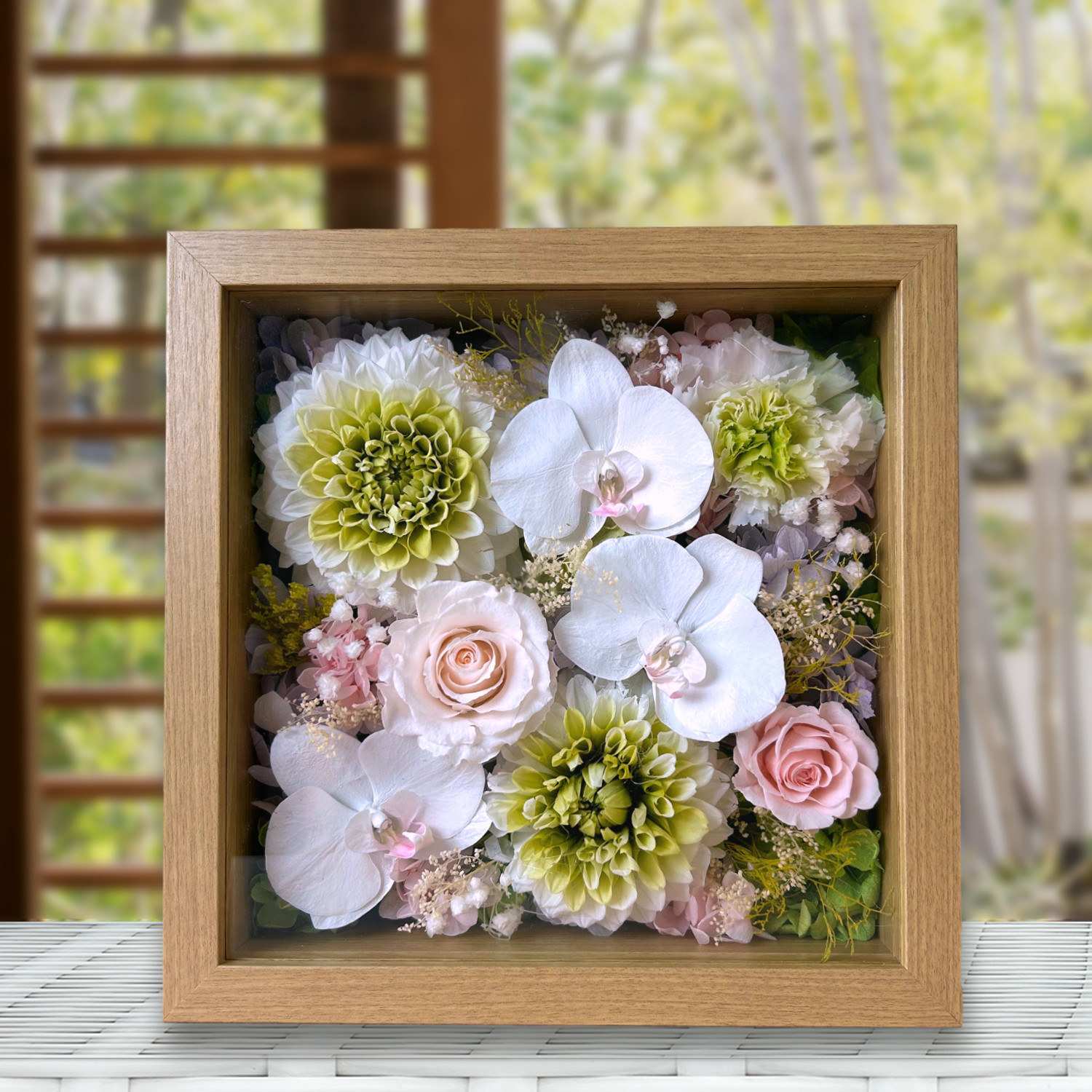 フローリストレマン プリザーブドフラワー 胡蝶蘭 ダリア 開業 開院