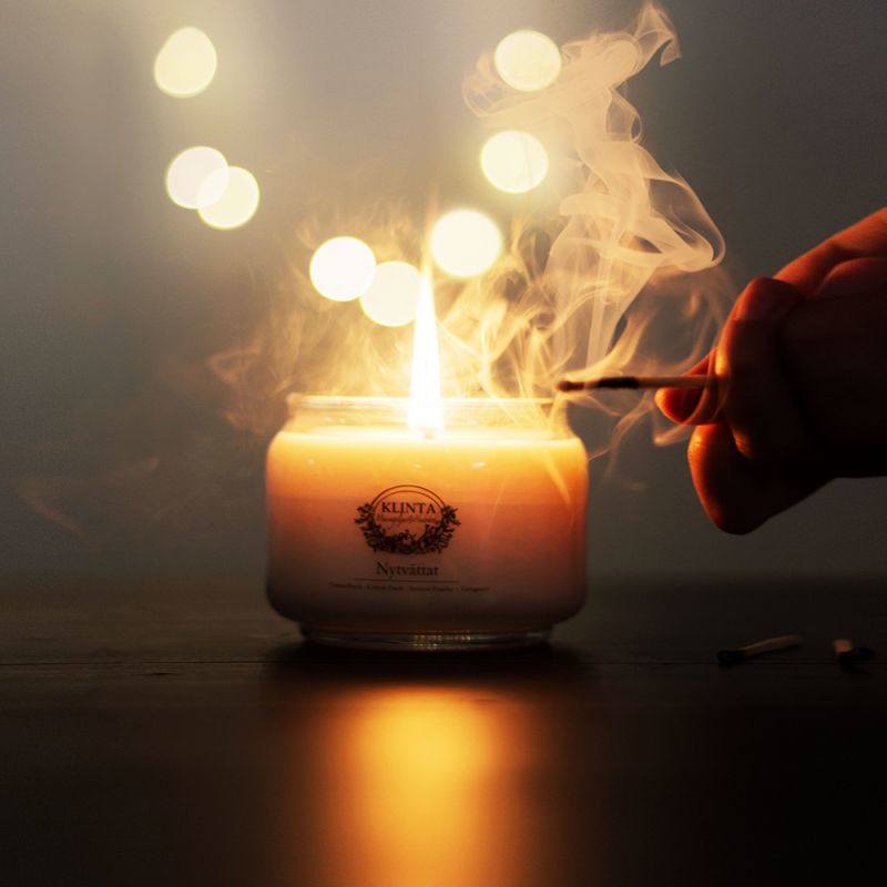 オレンジブロッサム＆ラベンダー）60h キャンドル クリンタ/ろうそく