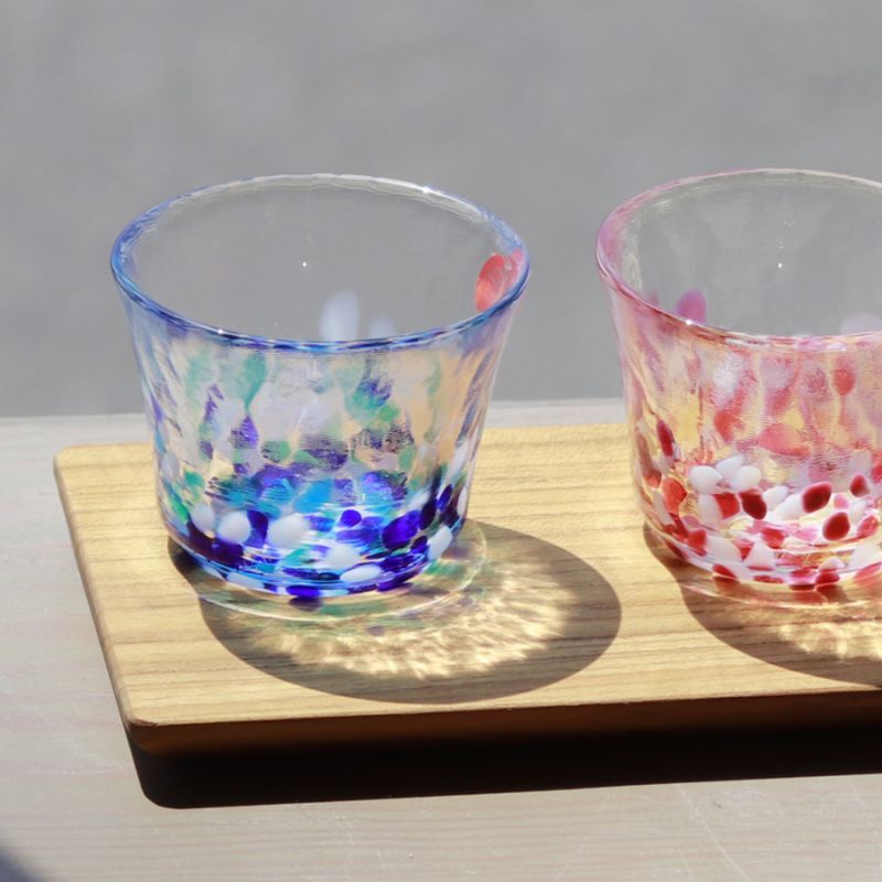 津軽びいどろ】盃コレクション ストレート 夜風 春風 夏の雫 春の雫