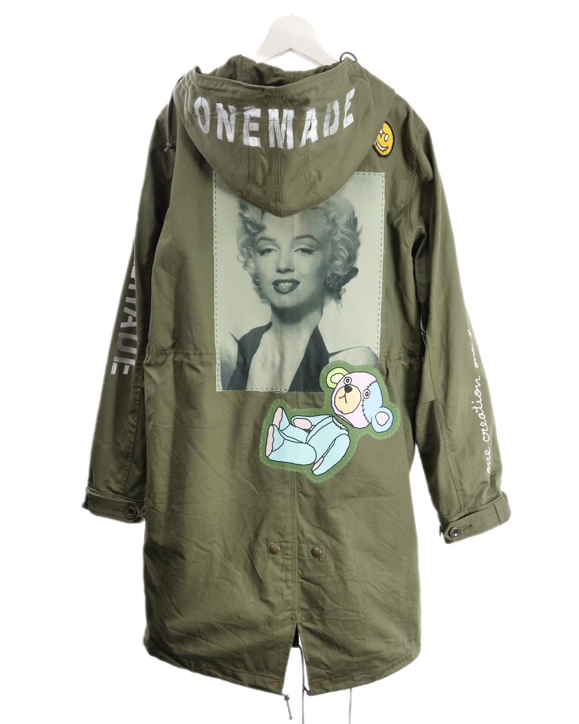 プリティーグリーン モッズコート ユニオンジャック バッジ付き カーキ