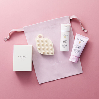 ダメージ ヘアケア スカルプブラシ ミニボトル ギフトセット｜ラサーナ