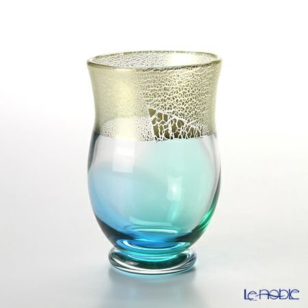 Y2293-62 津軽びいどろ 秋村実 色ガラス デキャンタ 飾瓶 #1 Y2293-62