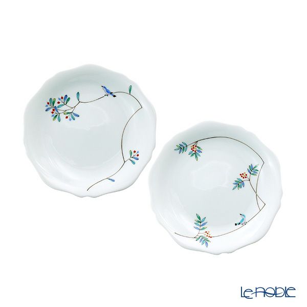 香蘭社 小鳥の詩 中皿 16cm ペア 1016-2FRKK5 | ブランド洋食器専門店