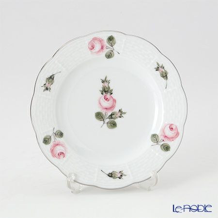 ヘレンド (HEREND) ウィーンのバラ プラチナ 00512-0-00 プレート 12.5