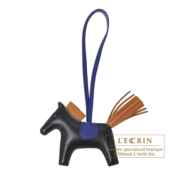 エルメス ロデオチャームPM ブラック/ゴールド/ネイビー アニョーミロ