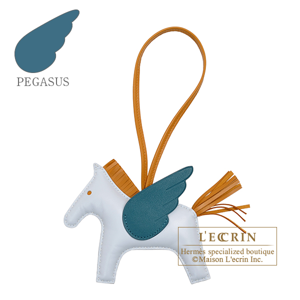 エルメス ロデオチャームペガサスMM ブルーブリュム/セサミ/ヴェール