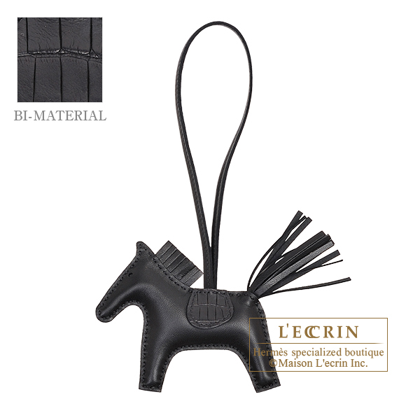 エルメス ロデオチャームタッチPM ブラック アニョーミロ/アリゲーター