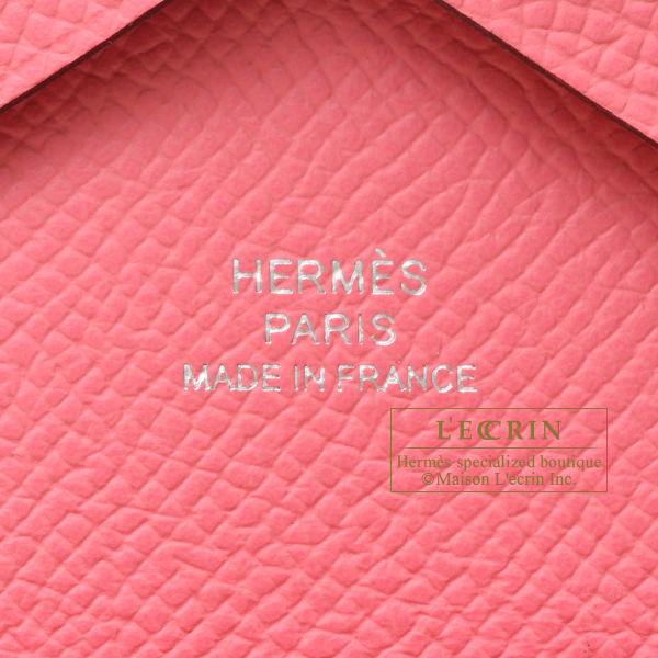 エルメス カルヴィ デュオ ローズアザレ ヴォーエプソン シルバー金具