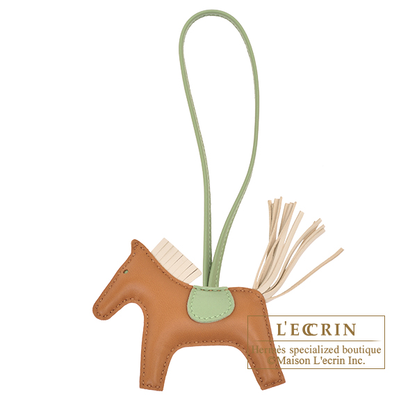 エルメス ロデオチャームPM ゴールド/クレ/ヴェールクリケット