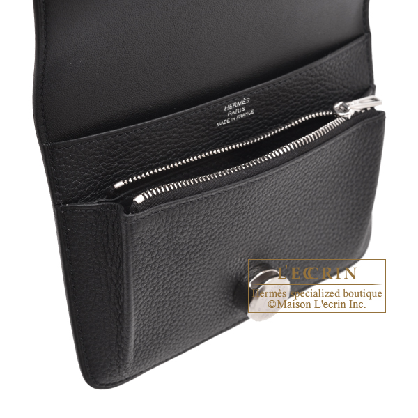 エルメス ドゴンコンパクト ブラック トゴ シルバー金具 | エルメス