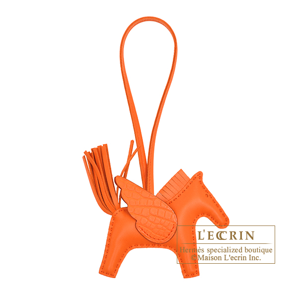 エルメス ロデオチャームペガサスタッチPM オレンジポピー