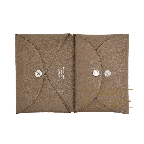 エルメス カルヴィ デュオ エトゥープ シェブルミゾル シルバー金具